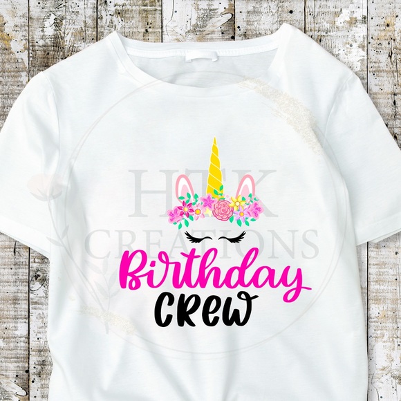 Girls Birthday Crew T-Shirt - Picture 1 of 3